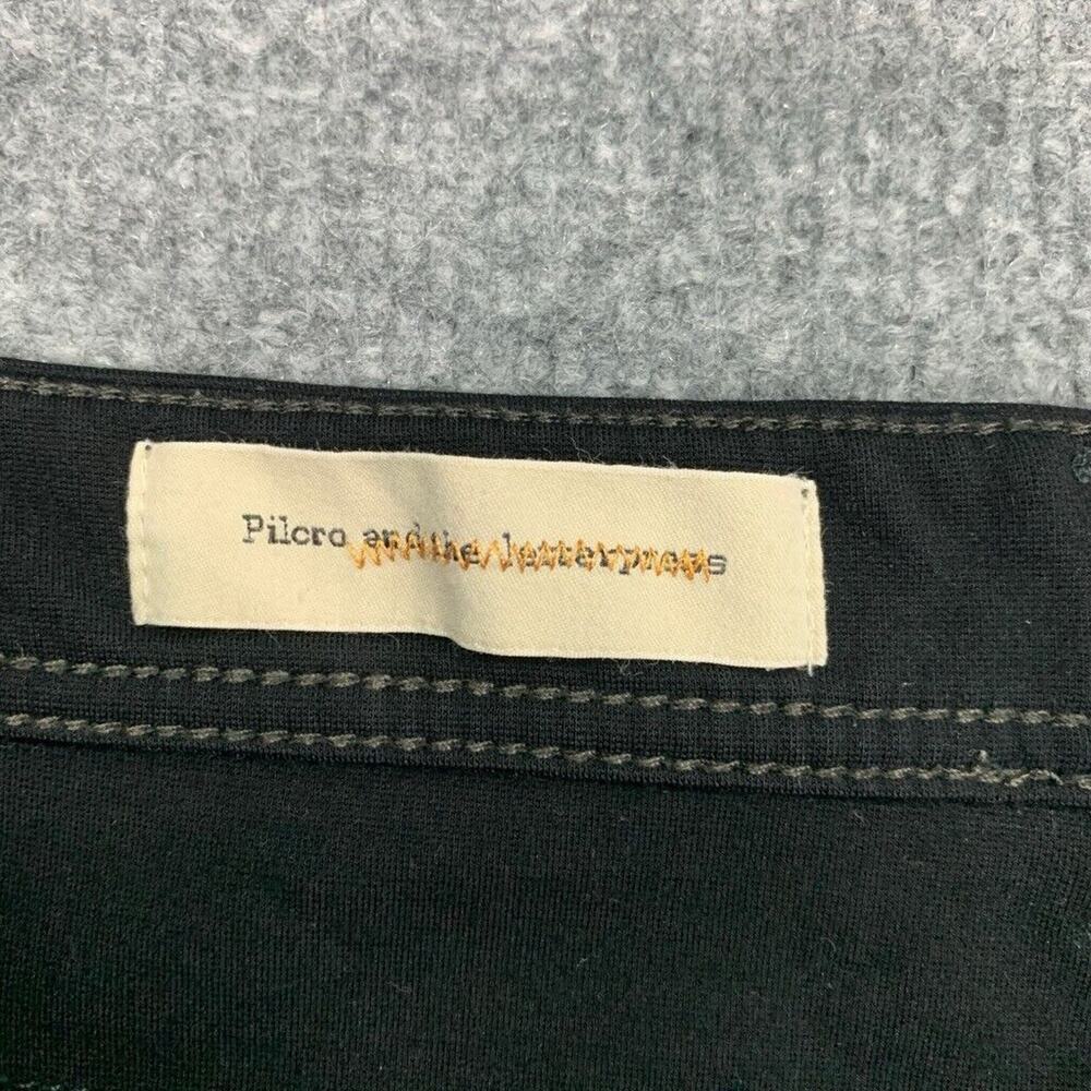 Pilcro Jeans Womens 30 Black Skinny Serif Cropped Stretchy Mid Rise 5 Pockets - Picture 6 of 13